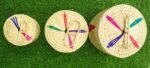 ""Set of 3 Palmleaf Baskets - Eco-Friendly– Handwoven with Lids -Palmleaf Storage Multi-Size & Multi-Colored Accents - Image 3