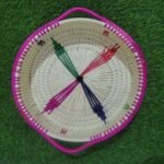 Handwoven Palmyra Fruit Basket with Handles | பாரம்பரிய கைப்பிடிகள் கொண்ட பழக்கூடை